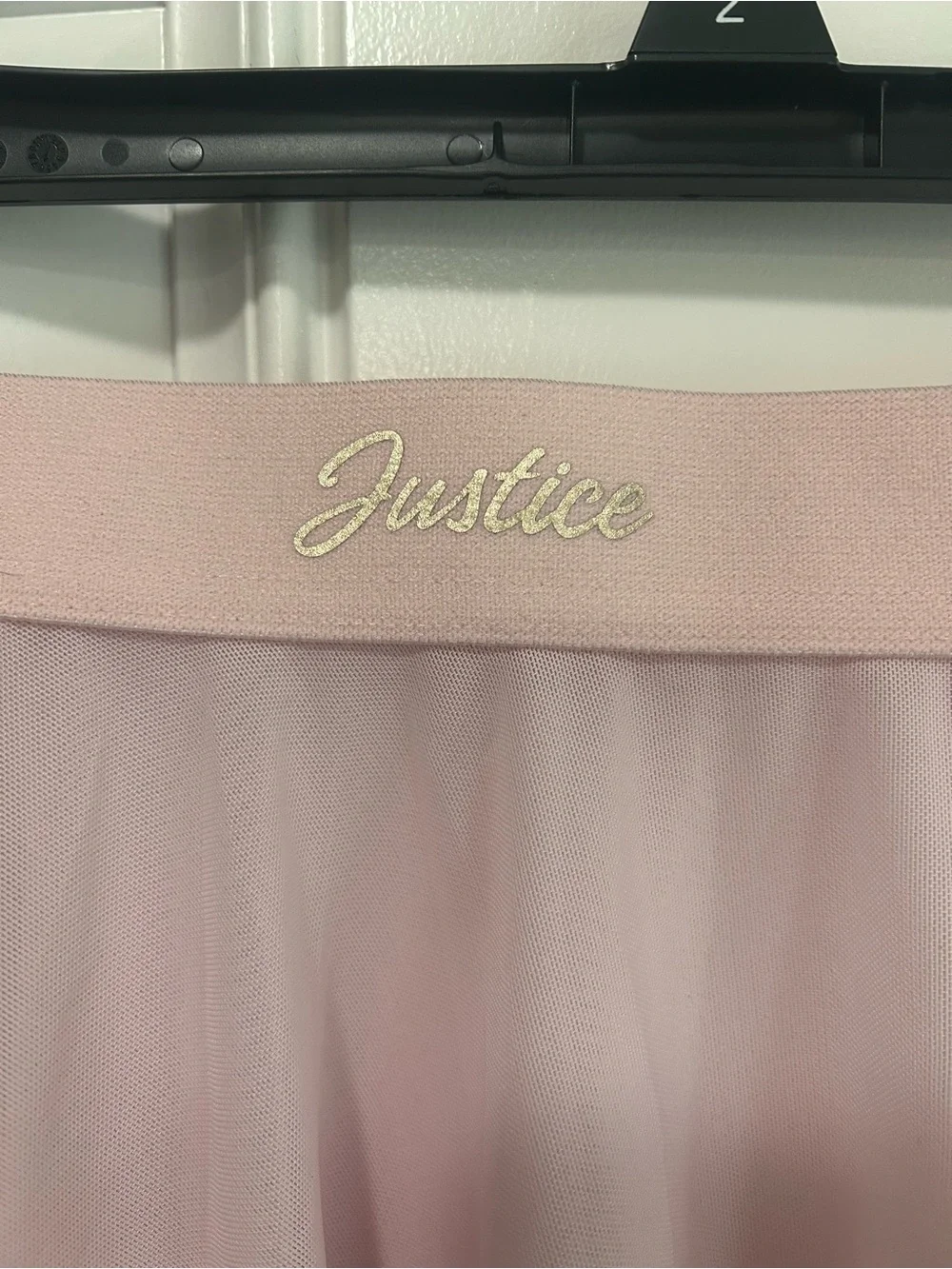 Justice Pale Pink Chiffon Dance Skirt